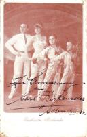 Geschwister Birkender mutatványosok dedikált fotója