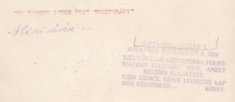 1929 Kerny István (1879-1963): Hortobágyi hídi vásár, pecséttel jelzett vintage fotó, feliratozott, ...