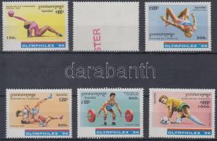 Stamp Exhibition, OLYMPHILEX '96 set MUSTER (SAMPLE), Bélyegkiállítás, OLYMPHILEX '96 sor MINTA