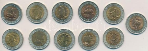 Szovjetunió/Oroszország 1991. 5R (2xklf) + 10R + 1992-1994. 10R-50R "Vadvilág" (8xklf) T:1...