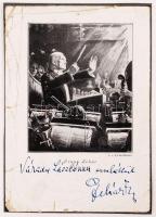 cca 1930-1940 Albumlapra – képoldalasan - felragasztott két kép, Lehár Ferenc és Várady Lá...