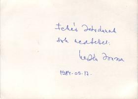 Kertész Zsuzsa tv-bemondó dedikált fotója