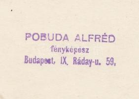 cca 1920-1930 Pobuda Alfréd: Súlylökő, vintage fotó pecséttel jelzett, 11x17 cm