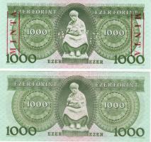 1983 1000 Ft "D" forgalmi T:I + 1000 Ft "C" minta fny. + perf. T:I (nyomáscsíkka...
