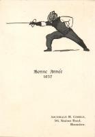 New Year, Archibald Corble, fencing