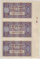 1938 1P 3-as függőleges, jobb ívszéles ív illesztőkeresztekkel, színpróbával T:I