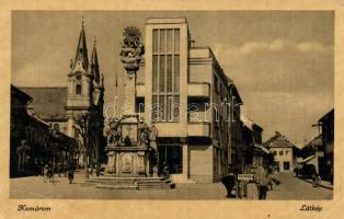 Komárom, Nádor utca / street, church (EB)