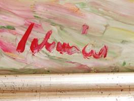 Schéner Mihály (1923-2009): Öreg eperfa. Olaj, farost, jelzett, keretben, 70×50 cm