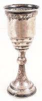 Ezüst (Ag.) Kehely, peremén díszített, jelzett, mesterjeggyel, nettó: 110 g, m:17 cm / Silver chalice