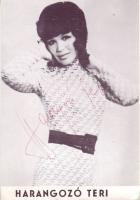Harangozó Teri énekes dedikált fotója