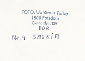 cca 1970-1980 Waldtraut Turley (Potsdam): Saskia, pecséttel jelzett fotóművészeti alkotás, 12x17 cm ...