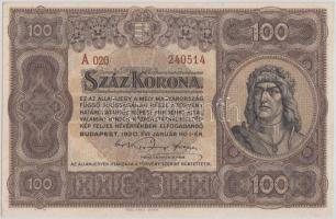 1920. 100K barna sorozat- és sorszám "Orell Füssli Zürich" T:II Adamo K29