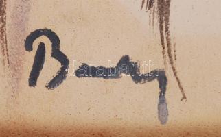 Olvashatatlan jelzéssel: Szerelem. Tus, papír, 19×21 cm