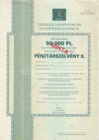 DN "Országos Takarékpénztár és Kereskedelmi Bank" kitöltetlen II. pénztárszelvénye 50.000Ft értékben "MINTA" szelvényekkel T:II