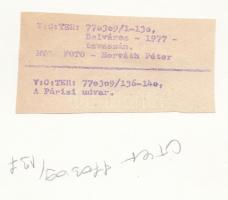 1977 Horváth Péter: Budapest, a Párizsi udvar tavaszi hangulata, feliratozva, 18x21 cm