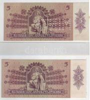 1939 5P forgalmi T:I + 5P minta perf. T:I