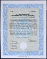 7db klf magyar és külföldi részvény, közte Budapest 1922. "Magyar Takarékpénztárak Központi Jel...