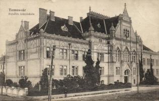 1916 Temesvár, Timisoara; Felsőbb leányiskola / Girl school (small tear)