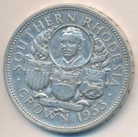 Dél-Rhodesia 1953. 1C Ag "Cecil John Rhodes születésének 100. évfordulója" T:2- Southern Rhodesia 1953. Crown Ag "Birth of Cecil Rhodes Centennial" C:aVF Krause KM# 27