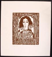 Reich Gábor (1951- ): Régi kép. Linó, papír, jelzett, 22×18 cm