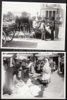 1916 A ceglédi piac a nagytemplom körül, eredeti negatívokról készült későbbi másolatok, feliratozva...