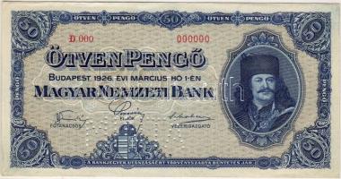 1926 50P minta "00..."-ás + perf. T:I-