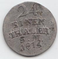Német Államok / Szász-Weimar-Eisenach 1815. 1/24T Ag "GHSVE" (1,85g) T:2-
German States / ...