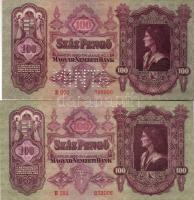 1930 100P forgalmi T:I + 100P minta perf. "00..."-ás sor- és sorozatszámmal T:I