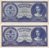 1946. 10.000Milpengő forgalmi T:I + 10.000Milpengő minta perf. T:I + 100.000Milpengő forgalmi T:I + ...