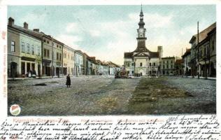Késmárk, Főtér, városháza; Feitzinger Ede / main street, town hall (EB)
