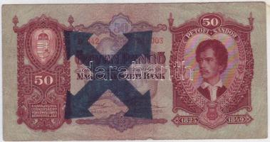 1930-1941 10 P, 20 P, 50 P, 100 P nyilaskeresztes ellenbélyegzővel T:II