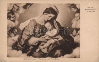 Vergine col Bambino / Virgin and Child, s: Sassoferrato (small tear)