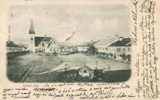 1899 Bártfa Fő tér; Divald Adolf kiadása / Main square