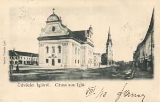 1899 Igló templom; Szútor Tivadar kiadása / church