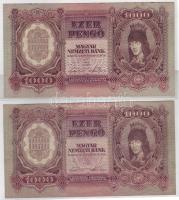 1943 1000P forgalmi T:I+1000P minta perf.+ "00" sorszám, festéknyomokkal T:I