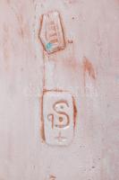 Dopie jelzéssel mázas kerámia fali kép, hibátlan, 34×22 cm