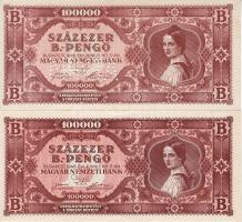 1946 100.000 B-pengő forgalmi T:I + 100.000 B-pengő minta perf. T:I