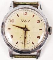 cca 1940 Carda antimagnetic másodpercmutatós, mechanikus svájci karóra. Jól jár. / Mechanic Swiss watch. Works well