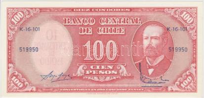 Chile 1960-1961. 100P T:I Chile 1960-1961. 100 Pesos C:UNC