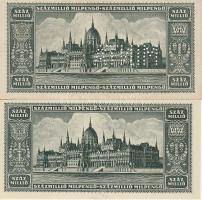 1946 100.000.000 Milpengő forgalmi T:I + 100.000.000 Milpengő minta perf. T:I