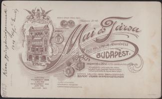 1908 Katonát ábrázoló fénykép Mai Manó műterméből 13x22 cm