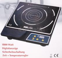 Indukciós főzőlap, működik, eredeti dobozába, 2 db hozzávaló fedeles lábassal, újszerű állapotban, 4...