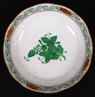 Herendi Apponyi mintás mokkás csésze és alj, kézzel festett, jelzett, hibátlan