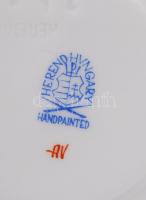 Herendi Apponyi mintás mokkás csésze és alj, kézzel festett, jelzett, hibátlan