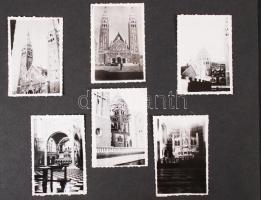 cca 1930-1940 Szegedi fotók, 11 db fotó albumlapra ragasztva, 8x6 cm