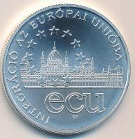 1995. 1000Ft Ag "Integráció az EU-ba-ECU" T:BU tanúsítvánnyal