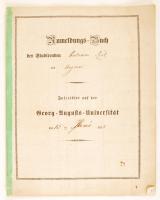 1858 Georg August hannoveri jogi akadémiai bizonyítvány Szél Kálmán nagyszalontai esperes, Arany János veje részére / Georg August hannover law school diploma