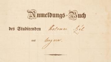 1858 Georg August hannoveri jogi akadémiai bizonyítvány Szél Kálmán nagyszalontai esperes, Arany Ján...