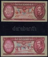 100Ft forgalmi: 1946 T:I, 1947 T:II+, 1949  T:I, 1957 T:I elcsúszott sorozatszámmal!, 1960 T:I elcsú...