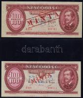 100Ft forgalmi: 1946 T:I, 1947 T:II+, 1949  T:I, 1957 T:I elcsúszott sorozatszámmal!, 1960 T:I elcsú...